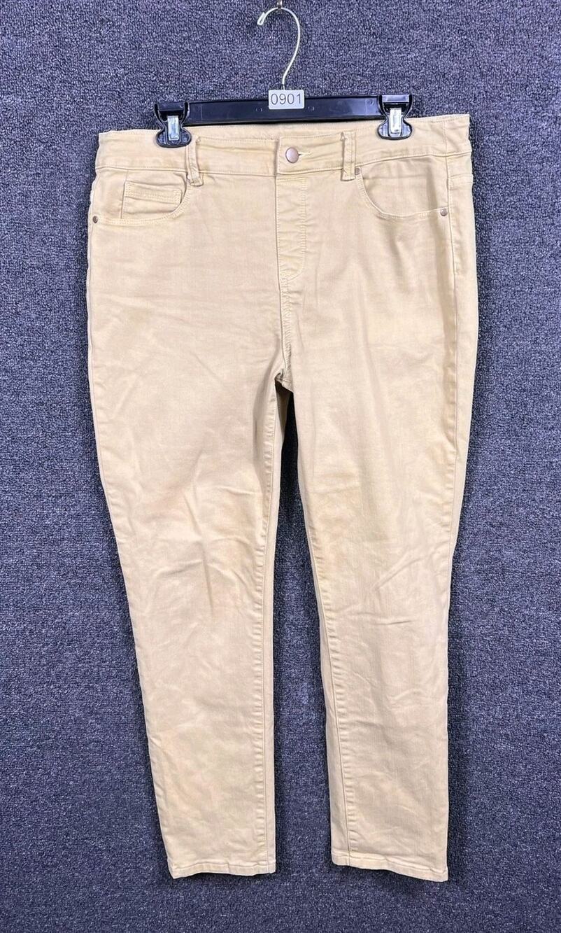 Soft Surroundings Slim Leg Jeans Womens Sz M Green Style 2AN42 Mid Rise (34x29)